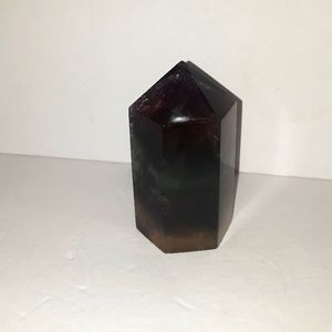 RARE BEAUTIFUL SIX SIDED NATURAL AGATE CRYSTAL POINT PAPERWEIGHT